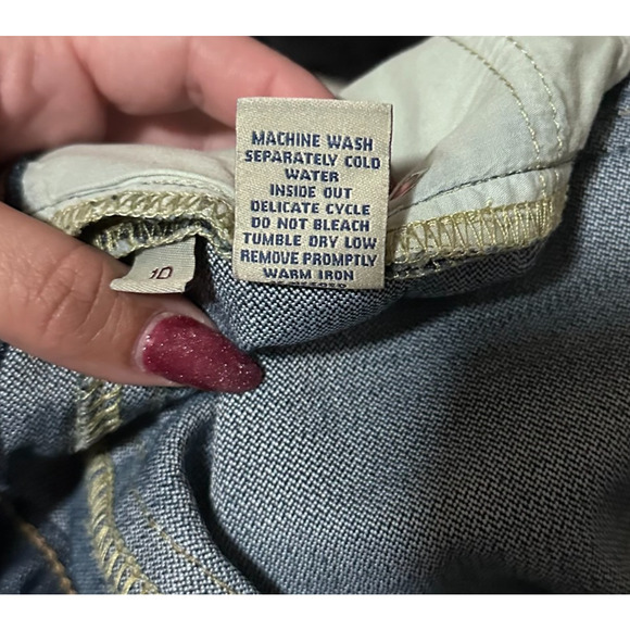 CAbi Y2K Bootcut Flare Denim Mid-rise Size 10 Dark Wash (Alteration) - Picture 8 of 12